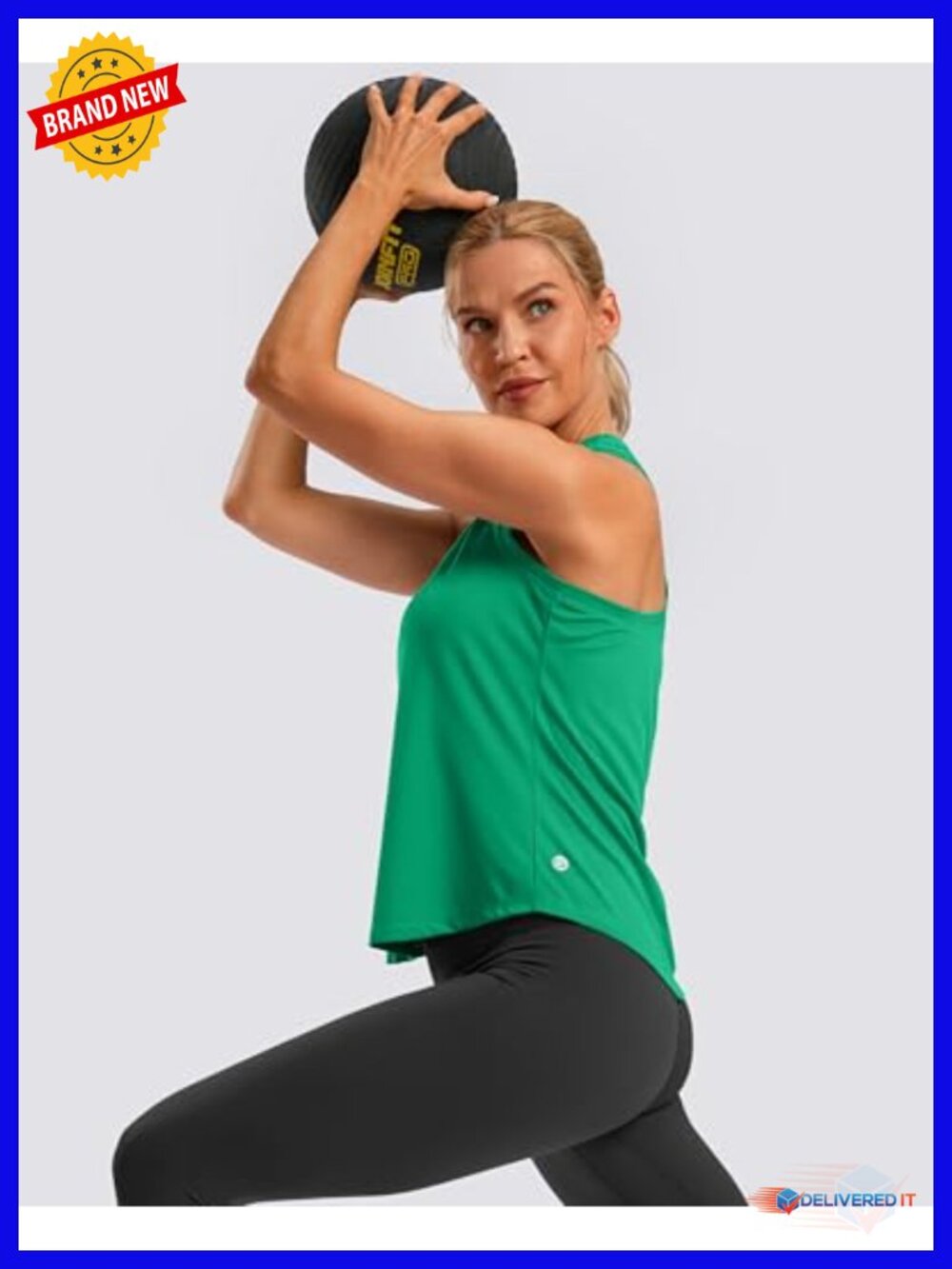Loose Fit Racerback Tank Top Quick-Dry Athletic Yoga Top Sleeveless Running Gym - Picture 2 of 6